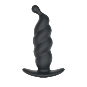 Plug Anal em Silicone com Vibrador Recarregável 9 Modos de Vibração