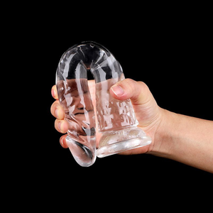Pênis Realístico com Ventosa em Silicone Transparente 16,5x3cm