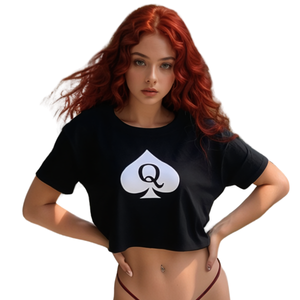 Blusinha Cropped Cuckold Dama de Espadas Hotwife