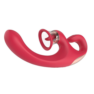 Vibrador Estimulador Ponto G e Clitóris com Sucção Língua e Vibração Dupla