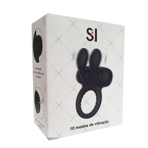 Anel Peniano com Vibrador Estimulador de Clitóris 10 Modos Recarregável