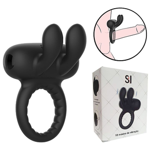 Anel Peniano com Vibrador Estimulador de Clitóris 10 Modos Recarregável