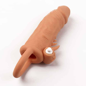 Capa Peniana Realista Expansiva com Vibrador Bullet