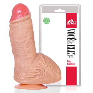 Pênis Realístico Brutus com Escroto e Ventosa 17x5,5 cm