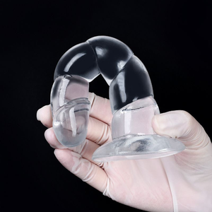 Pênis Realístico Transparente com Ventosas 16cm