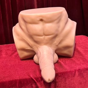 Masturbador Bunda Masculina Pênis Realista Escroto e Ânus com Abdômen Definido