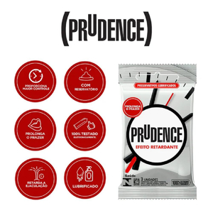 Preservativos Efeito Retardante Prolonga o Prazer Prudence 3 Unidades