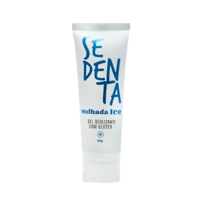 Gel Lubrificante Sedenta Molhada Ice Refrescante Comestível e com Glitter 50g