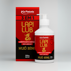 Gel Lubrificante Íntimo Excitante 3 em 1 Lapi Lub Huo Bing 250g