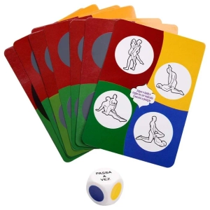 Jogo para Casais Hétero Kama Sutra com Dado e Raspadinha de Posições