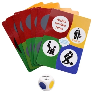 Jogo para Casais Gay Kama Sutra com Dado e Raspadinha de Posições