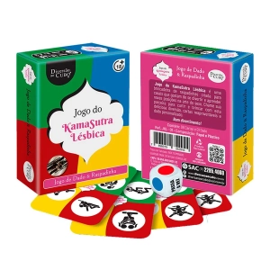 Jogo para Casais Lésbica Kama Sutra com Dado e Raspadinha de Posições