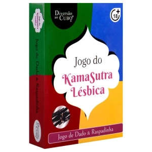 Jogo para Casais Lésbica Kama Sutra com Dado e Raspadinha de Posições