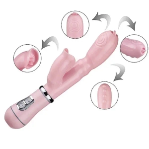 Vibrador Rabbit com Estimulação Dupla e 12 Modos de Vibração