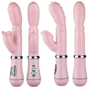 Vibrador Rabbit com Estimulação Dupla e 12 Modos de Vibração