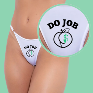 Calcinha Fio Dental Hotwife Cuckold Fetiche Sado Frases Corno Branco