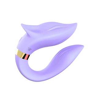 Vibrador Casal Formato Raposa com 9 Modos de Vibração Recarregável Controle Remoto
