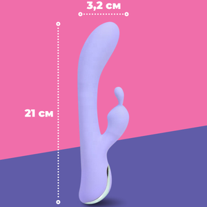 Vibrador Rabbit com Estimulador de Clitóris e Ponto G com 10 Modos de Vibração Recarregável
