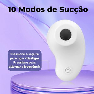 Vibrador Sugador Clitoriano por Ondas de Pressão 10 Modos Recarregável