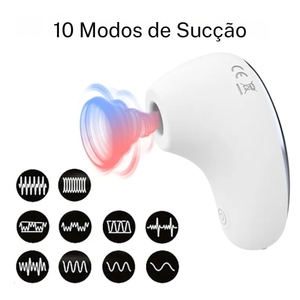 Vibrador Sugador Clitoriano por Ondas de Pressão 10 Modos Recarregável