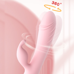 Vibrador Rabbit Ponto G Recarregável 10 Modos de Vibração e Rotação