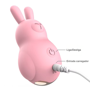 Vibrador Estimulador Clitoriano Coelhinho Recarregável 10 Modos