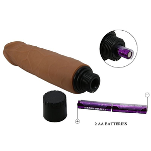 Pênis Realista Dupla Camada com Vibrador à Pilha 21,5 x 4cm