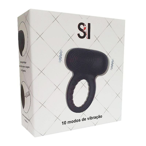Anel Peniano com Estimulador Clitóris Vibrador Recarregável 10 Modos de Vibração