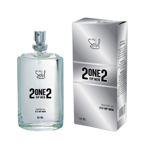 Perfume Colônia Masculina 2one2 Vip Men Inspiração 212 Vip Men 50ml