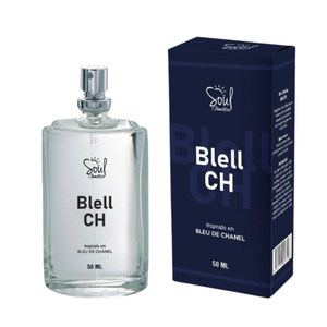 Perfume Colônia Masculina Blell CH Inspiração Bleu de Chanel 50ml