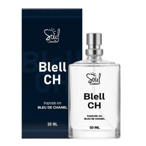 Perfume Colônia Masculina Blell CH Inspiração Bleu de Chanel 50ml