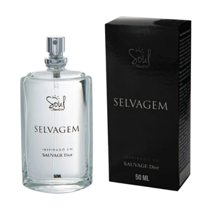 Perfume Colônia Masculina Selvagem Inspiração Sauvage Dior 50ml