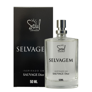 Perfume Colônia Masculina Selvagem Inspiração Sauvage Dior 50ml