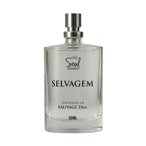 Perfume Colônia Masculina Selvagem Inspiração Sauvage Dior 50ml
