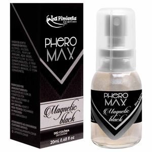 Perfume Afrodisíaco Masculino Phero-Max Magnetic Black Deo Colônia 20ml