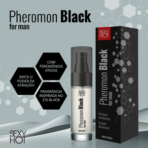 Perfume Masculino Pheromon Black For Man com Feromônio Inspirado no 212 Black 15ml
