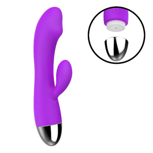 Vibrador Rabbit Ponto G em Silicone Flexível 12 Modos de Vibração