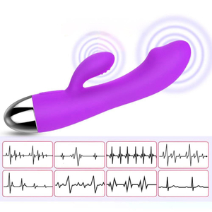 Vibrador Rabbit Ponto G em Silicone Flexível 12 Modos de Vibração