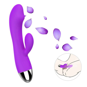 Vibrador Rabbit Ponto G em Silicone Flexível 12 Modos de Vibração