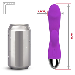 Vibrador Rabbit Ponto G em Silicone Flexível 12 Modos de Vibração