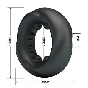 Anel Peniano em Silicone Flexível Resistente com Texturas Estimuladoras