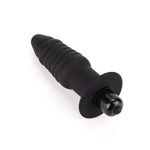 Plug Anal em Silicone com Vibro à Pilha 10 Modos