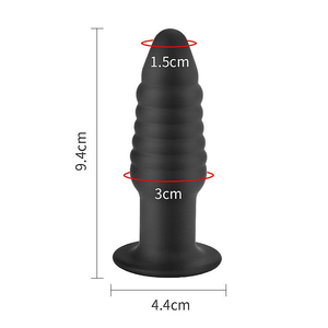 Plug Anal em Silicone com Vibro à Pilha 10 Modos