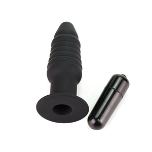 Plug Anal em Silicone com Vibro à Pilha 10 Modos
