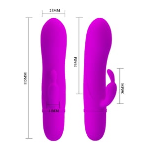 Mini Vibrador Rabbit Ponto G à Pilha 10 Modos de Vibração