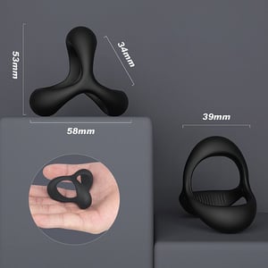 Anel Peniano em Silicone Flexível com Encaixe do Escroto