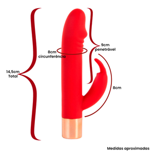 Vibrador Rabbit Ponto G Recarregável 10 Modos