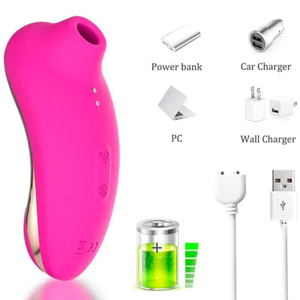 Vibrador Sugador 2 em 1 Pulsação e Tapping 8 Modos Duplo Estímulo