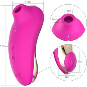 Vibrador Sugador 2 em 1 Pulsação e Tapping 8 Modos Duplo Estímulo