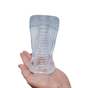 Masturbador em Silicone Transparente Texturizado